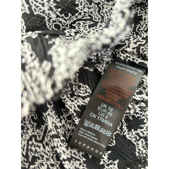 TOPSHOP ABSTRACT PRINT LONG SLEEVE CROP TOP SIZE US-8 - Picture 8 of 10